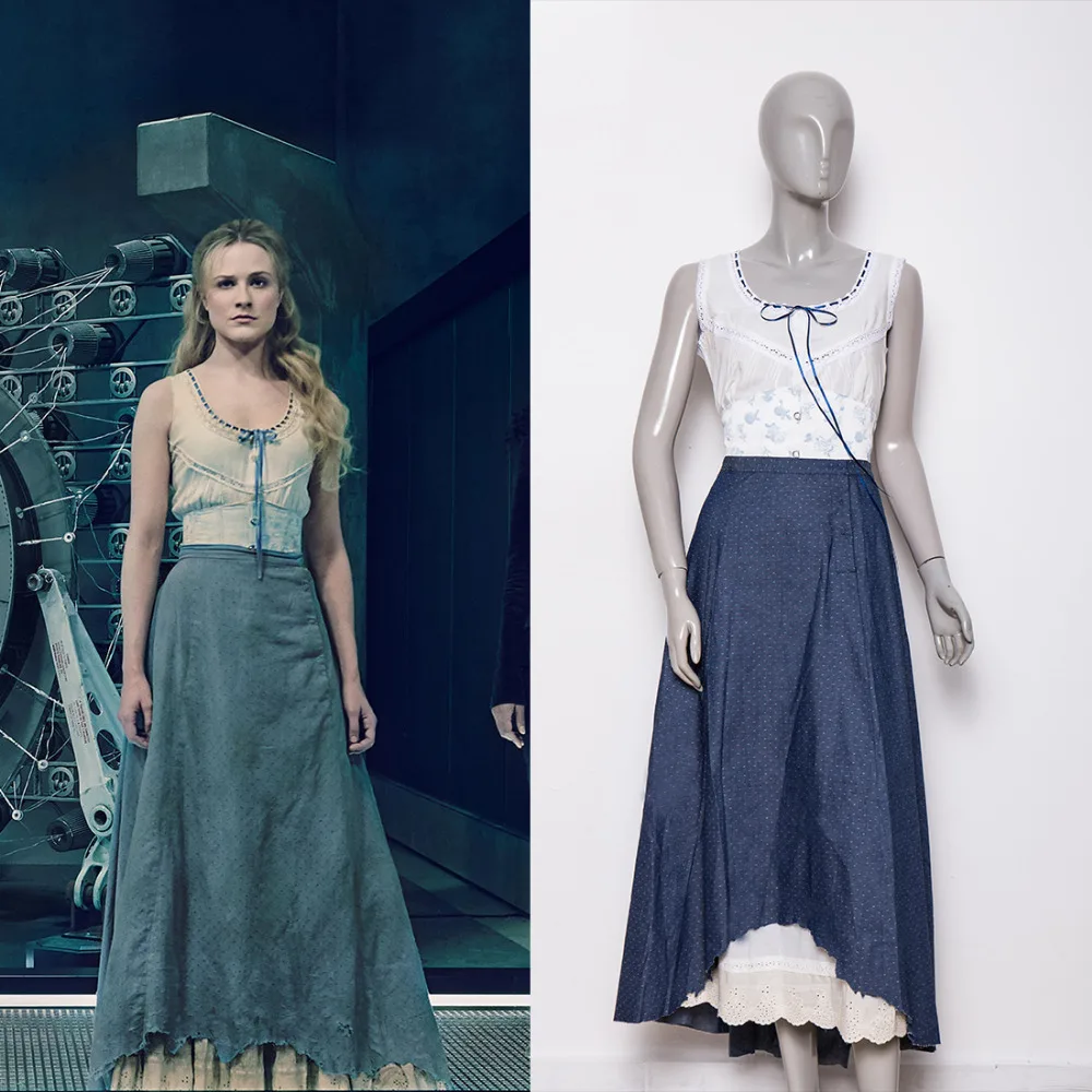 Фильм Westworld Season 2 синие платья маскарадный костюм костюмы на Хэллоуин