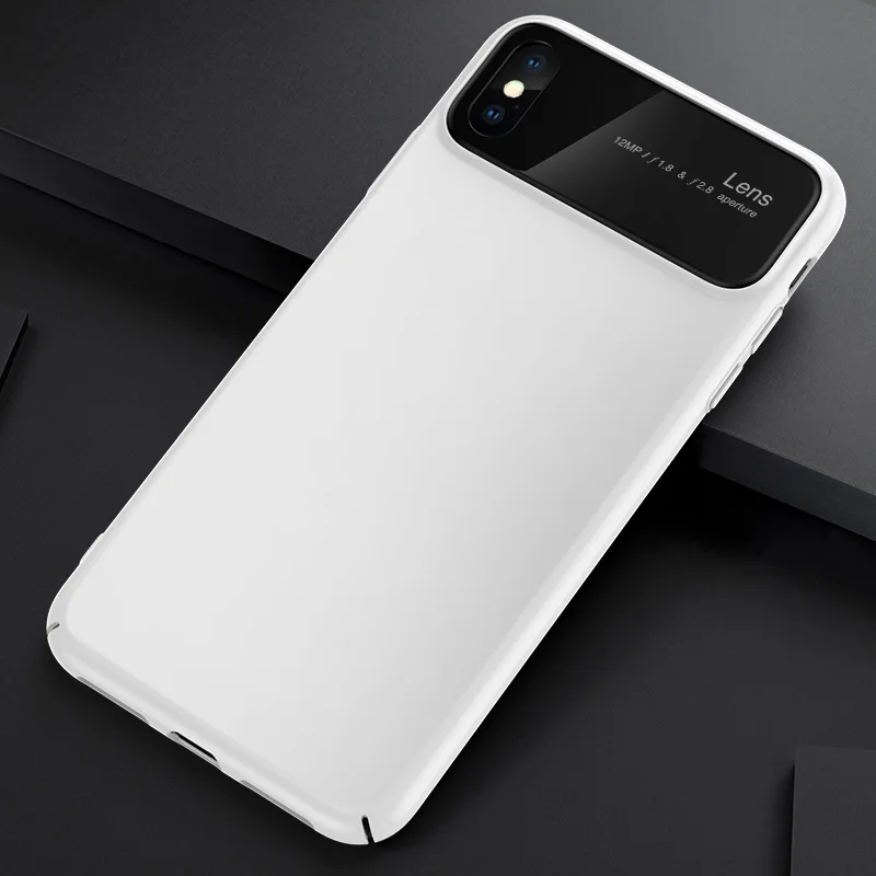 KUULAA для iPhone X Шикарный чехол с глянцевитой поверхностью чехол стекла для телефона iPhone XS Max XR 8 7 Plus сверхтонкая противоударная задняя крышка - Цвет: White