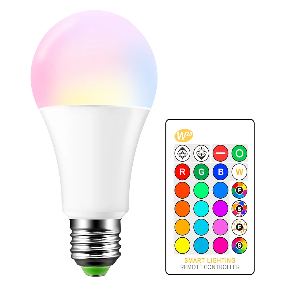 Диммируемая светодиодная RGB лампа 15 Вт E27 светодиодсветодиодный лампы 16