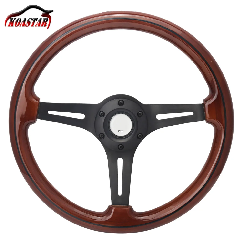 Плоское деревянное рулевое колесо 14 дюймов винтажное 350 мм деревянные