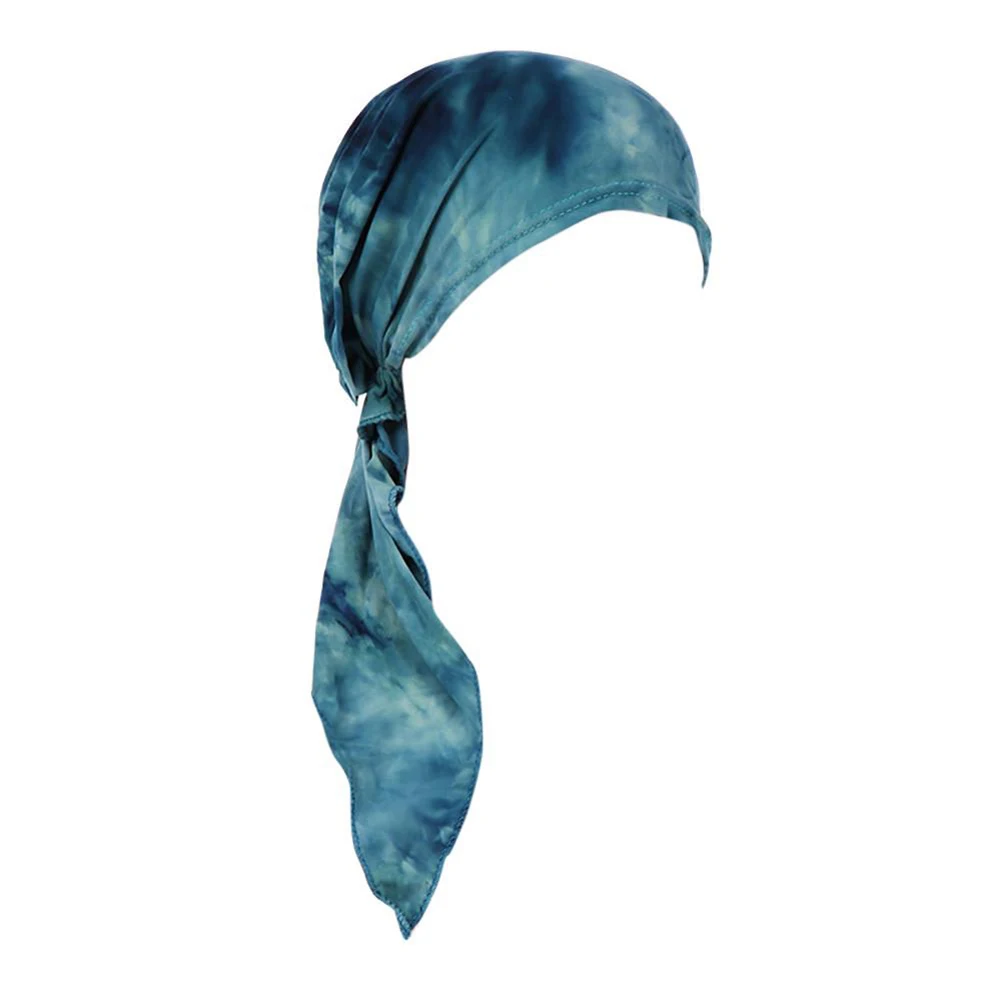 Новая мода Для женщин мусульманских стрейч тюрбан Tie-dye Chic Skullies &amp шапочки Рак