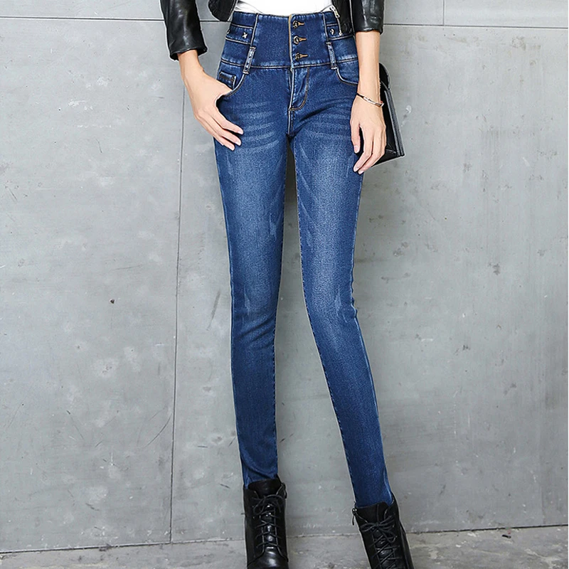 Джинсы женские зимние плотные вельветовые с высокой талией | Женская одежда