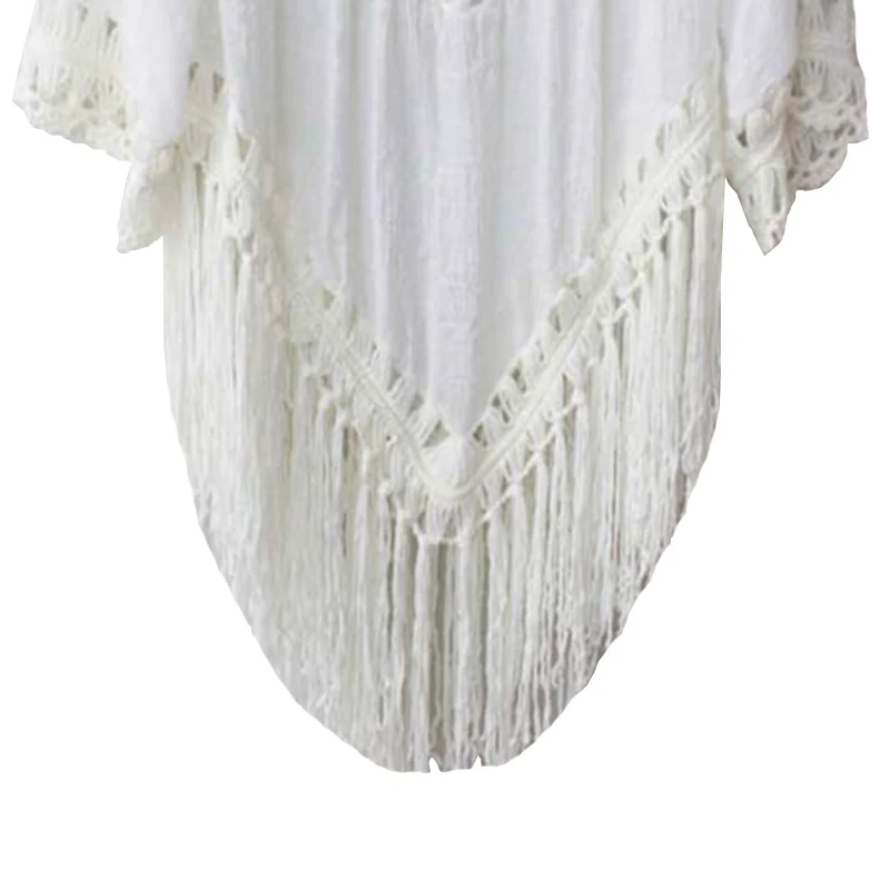 Кимоно Boho вязаная крючком блузка женские блузки топы хиппи дешевая одежда Китай