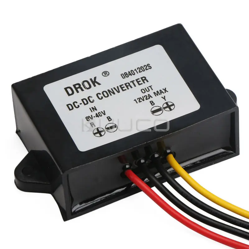 Модуль электропитания автомобиля DC 12V/24V(8V ~ 40V) to 12V 2A 24W автоматический