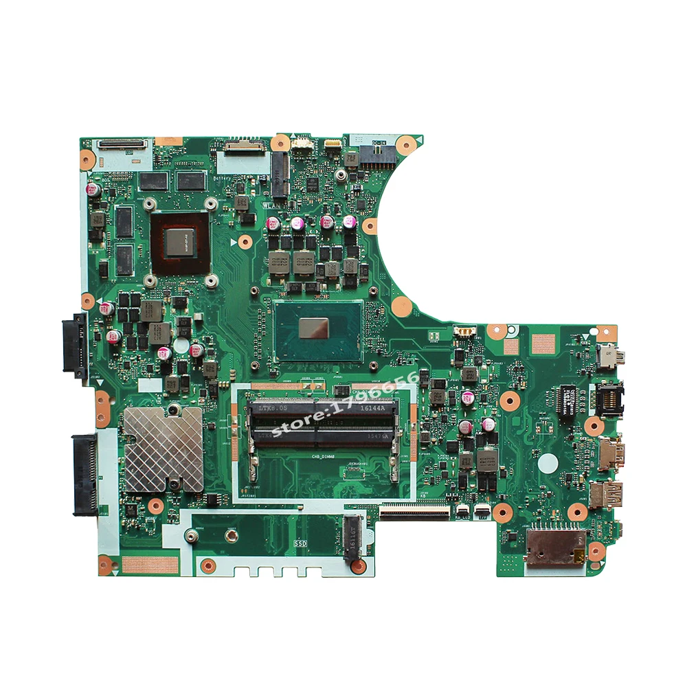 N752VX MB._ 0M/I7 6700HQ/AS GTX950M N16P GT A2 материнская плата REV 2 0 для For Asus N752V ноутбука DDR4 RAM 100%