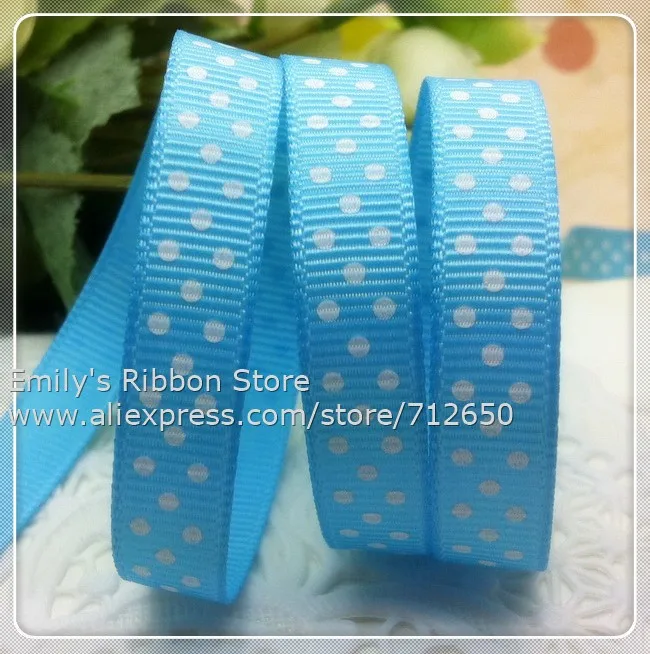 3/"(9 мм) в горошек напечатанные ленты grosgrain одежда аксессуары для волос пекарня подарочная упаковка 10 ярдов