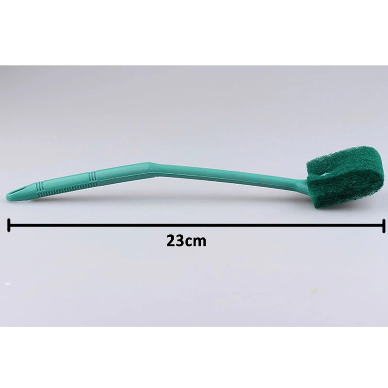 23cm Green Щетка для чистки аквариума инструмент удаления водорослей Стекло Рыба топливный резервуар, скребок Губка Очиститель HG99 - Цвет: 23cm Green