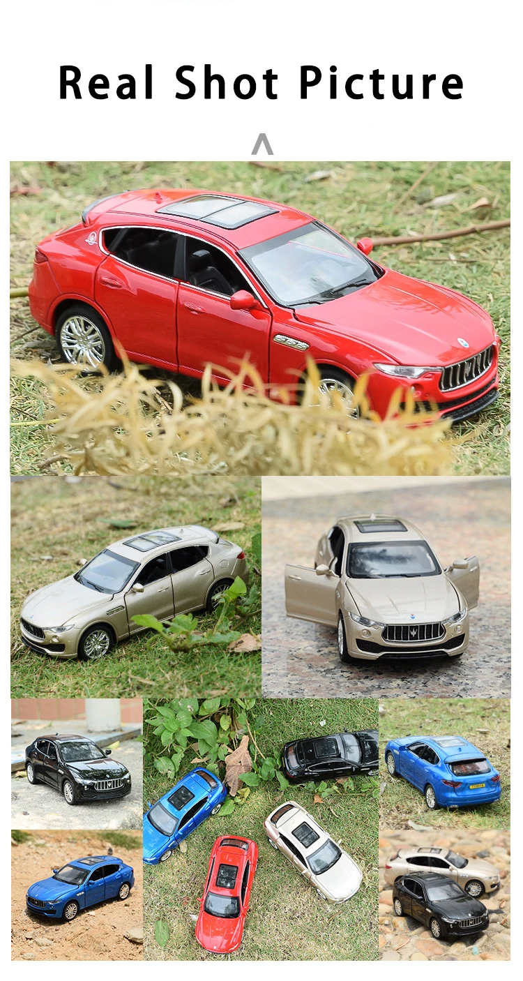 Литой Автомобиль SUV Maserati Levante 1:32 модель автомобиля из металлического сплава моделирование откатные автомобили игрушки для детей Подарки для детей
