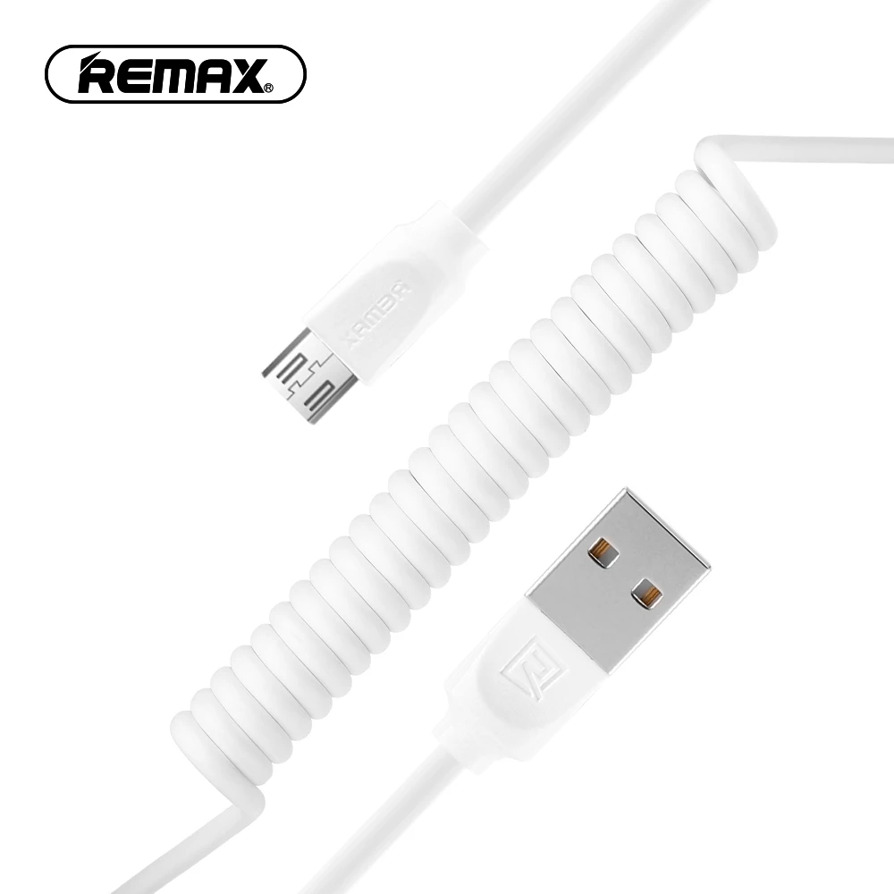 Remax выдвижной пружинный micro usb 2.4A кабель для быстрой зарядки для Xiaomi samsung android 8pin кабели для зарядки для iPhone X 8 7 6 5