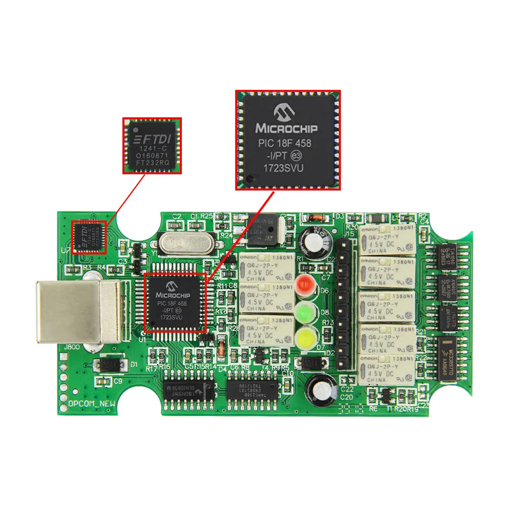 Opcom V5 V1.95 2014V PIC18F458 FTDI для Opel OBD2 сканер flash прошивка обновление op com OBD автомобильный