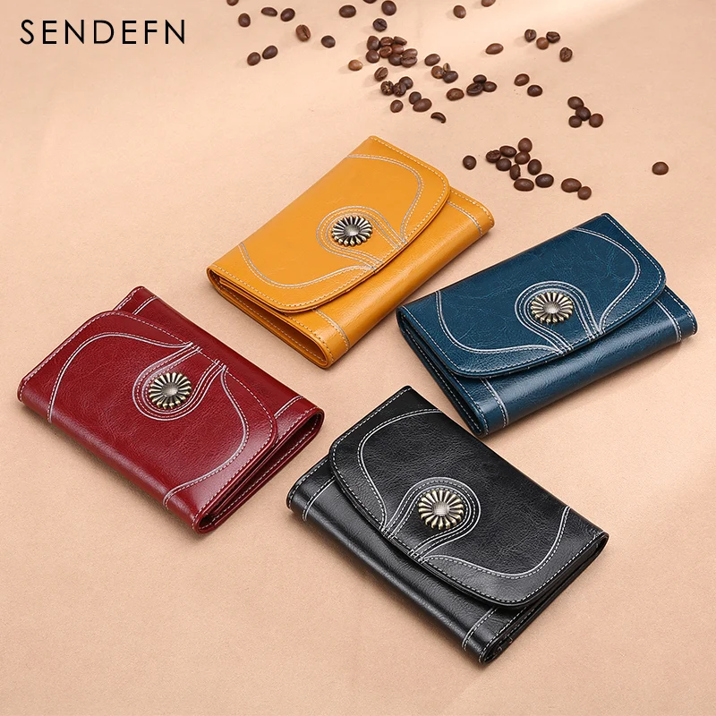 Новый фирменный женский кошелек SENDEFN для монет на молнии короткий Женский из