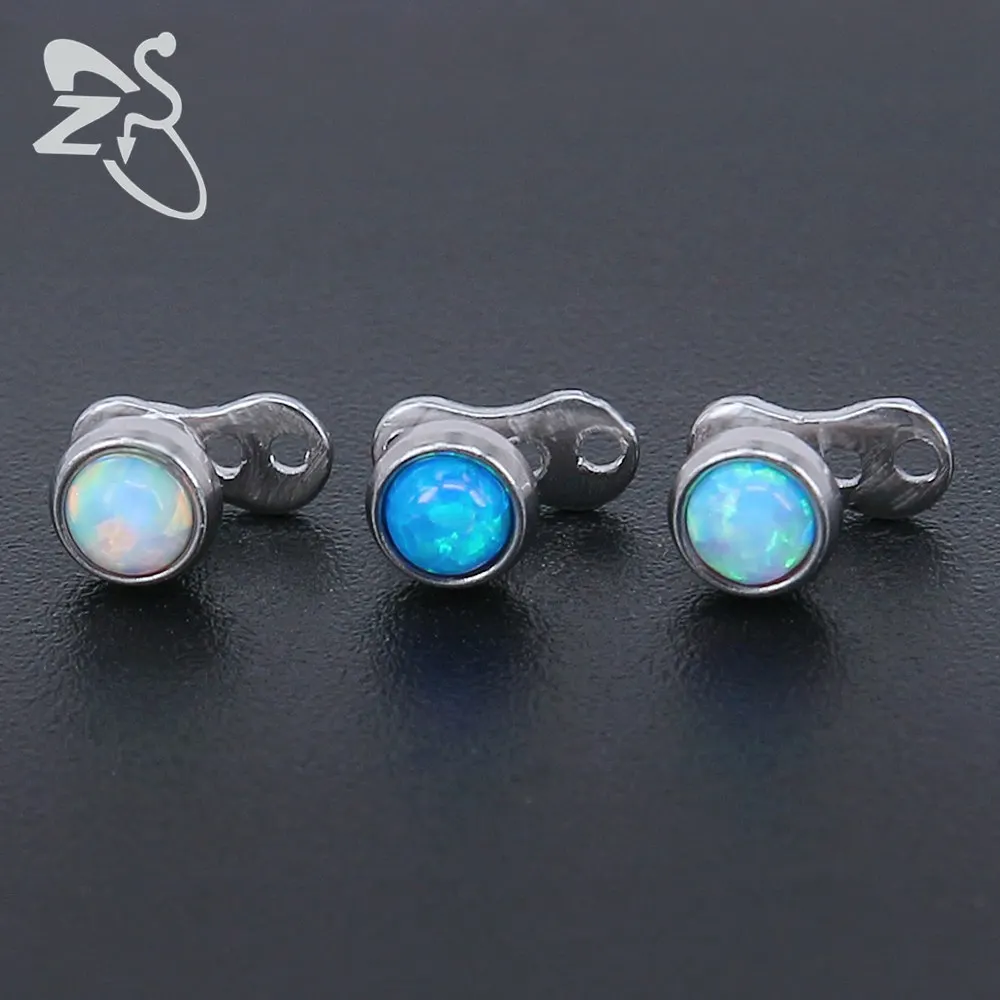 2 шт. натуральный огненный Опаловый камень подводный дермальный якорь для кожи