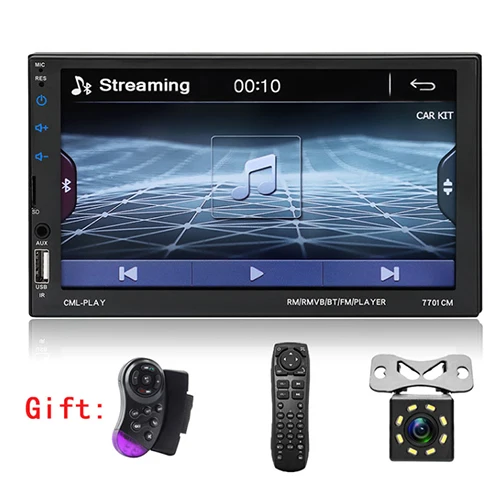 MP5 with 8 led cam Автомагнитола Bluetooth " сенсорный экран BT Hands-free AUX USB FM Авто Аудио рулевое колесо управление MP5 плеер авторадио 2 Din - Цвет: MP5 with 8 led cam