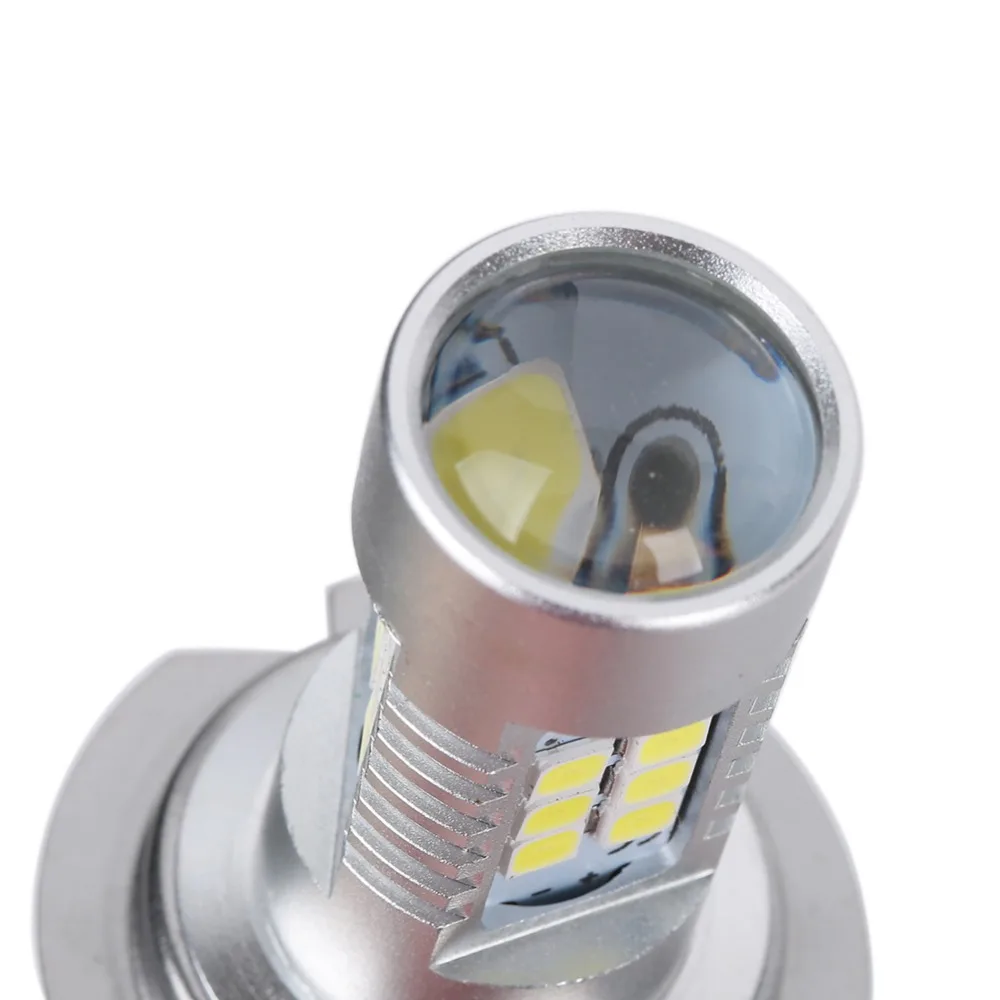 Светодиодная автомобисветильник лампа H7 21 Вт 12 В белая 6500K 2835 Smd светодиод s линзы
