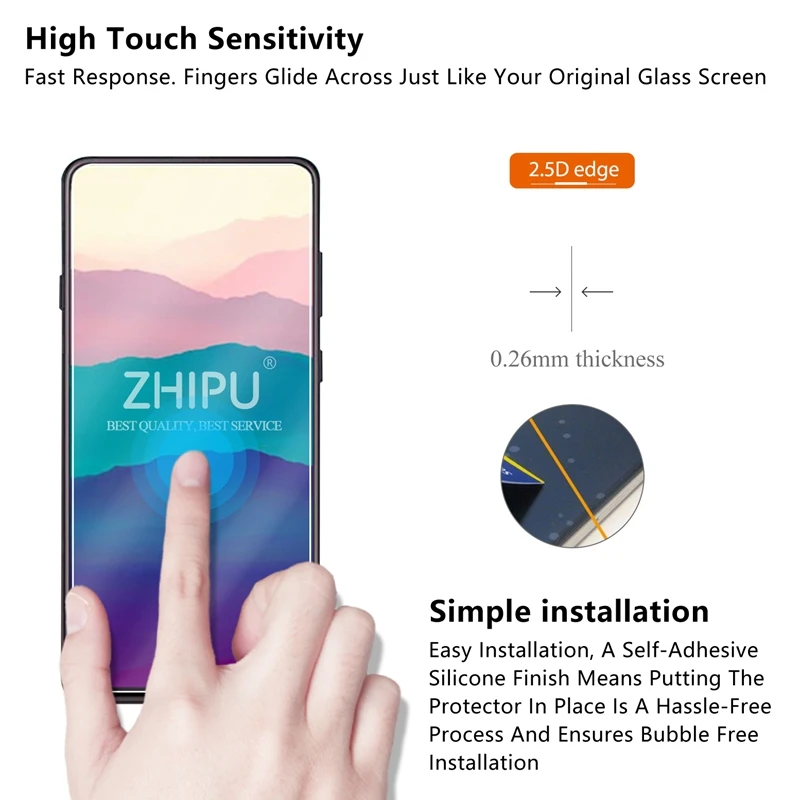 2 предмета закаленное Стекло для samsung Galaxy A90 Экран протектор 2.5D с уровнем