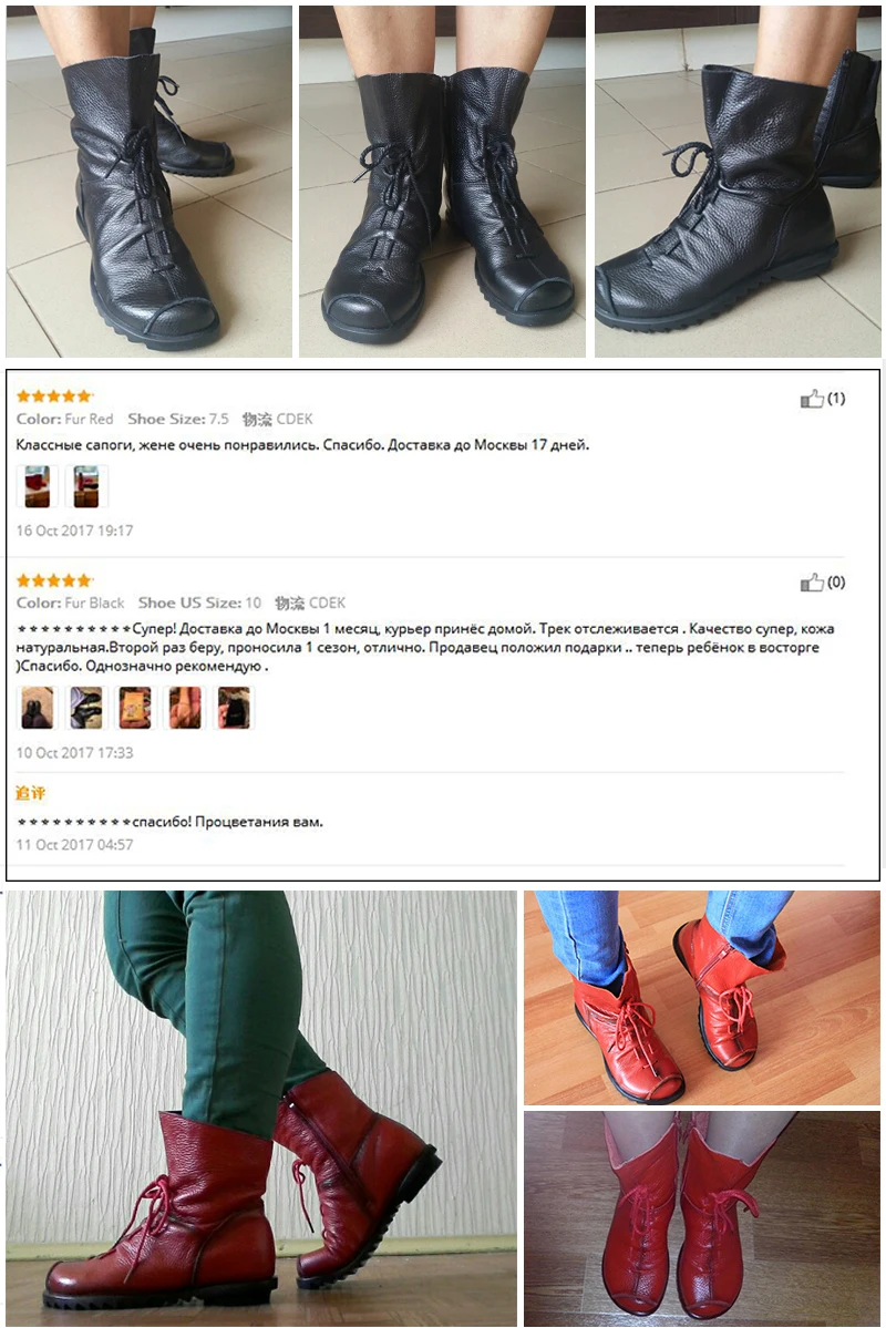 Lucyever/Коллекция года; сезон осень-зима; винтажные женские ботильоны ручной работы из натуральной кожи; Женская водонепроницаемая обувь на плоской платформе для отдыха