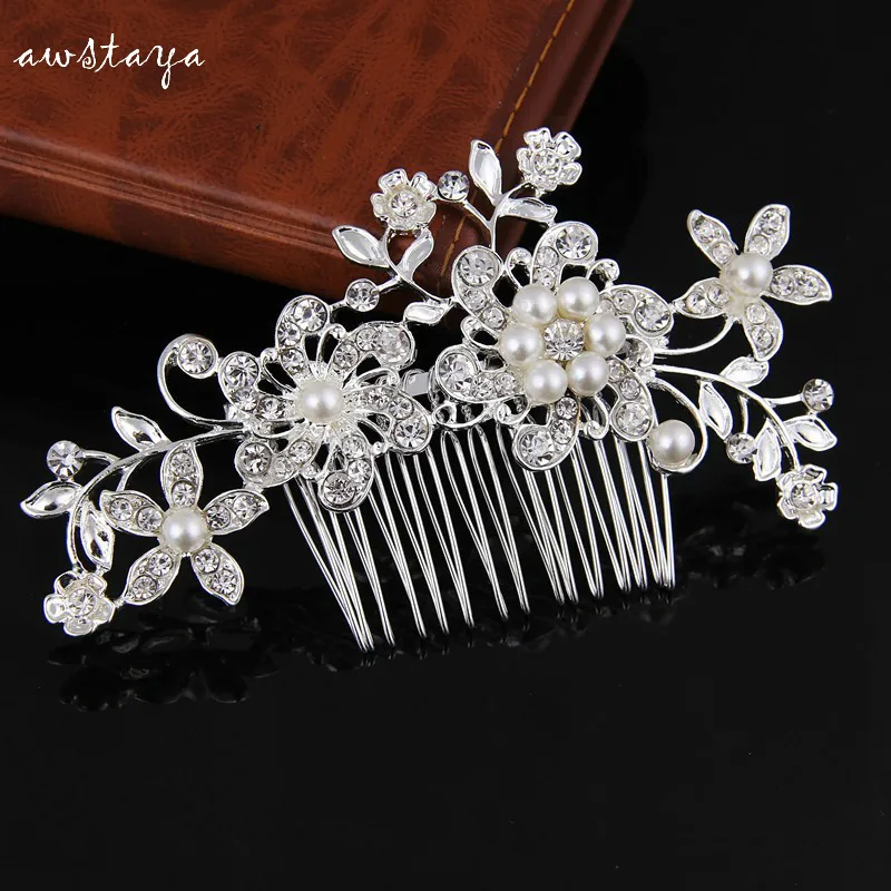 Заколки для волос ручной работы ювелирные изделия свадебная лоза серебряного