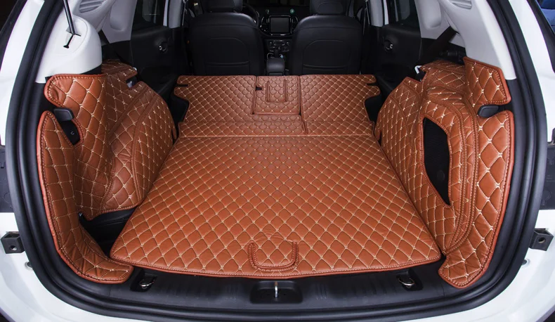 

fiber leather car trunk mat for for jeep compass 2017 2018 2019 car accessories
