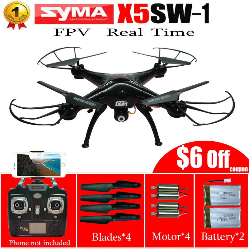 100% первоначально SYMA X5SW WIFI беспилотный fpv квадрокоптер с камерой без головы 2.4 г