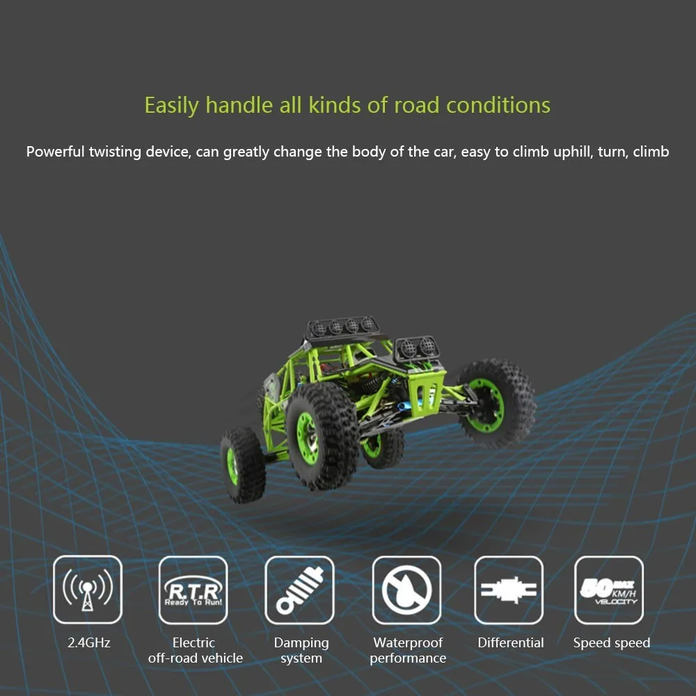 Wltoys 12428 RC игрушки для скалолазания 1/12 Масштаб 2 4G 4WD автомобиль с дистанционным