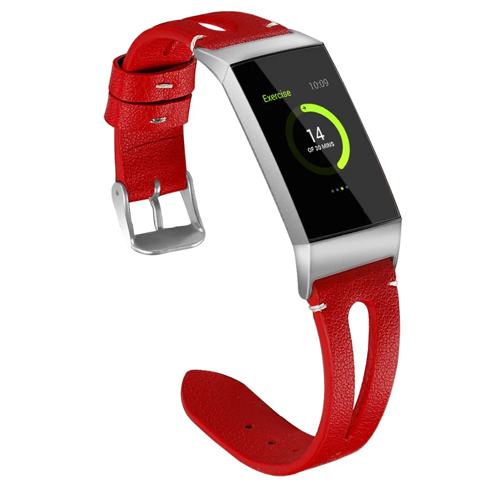 Ремешок для часов Fitbit Charge 3 кожаный браслет ремешок из натуральной кожи