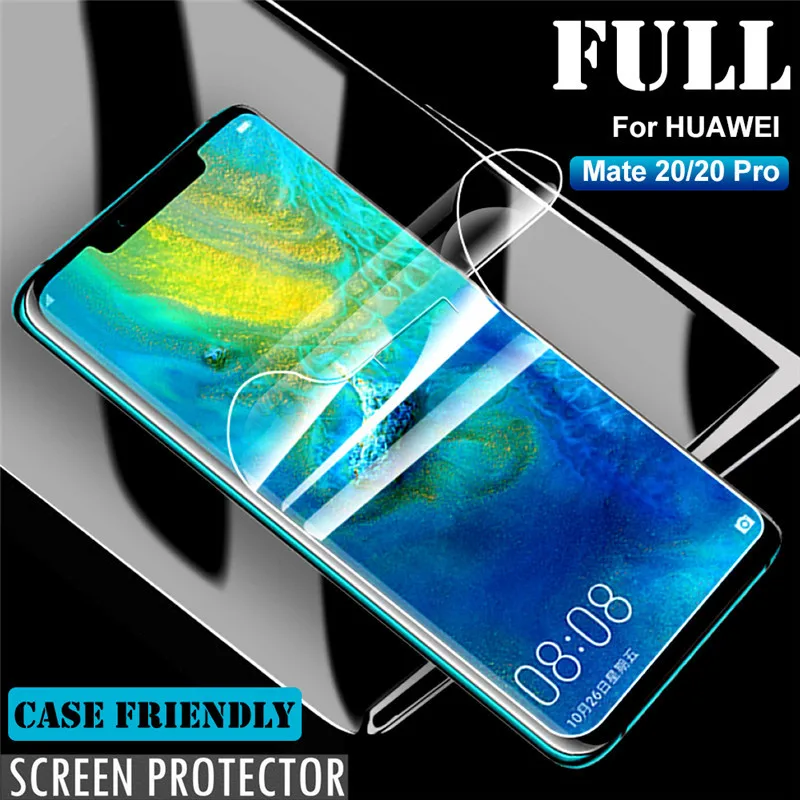 Защитная пленка на весь экран для huawei mate 20 Pro ультратонкая мягкая из ПЭТ 5D