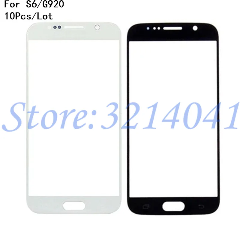 

10Pcs/Lot 5.1" Front Digitizer Touch Screen Glass For Samsung Galaxy S6 G920 G920f G9200 Replacement Parts Outer Glass