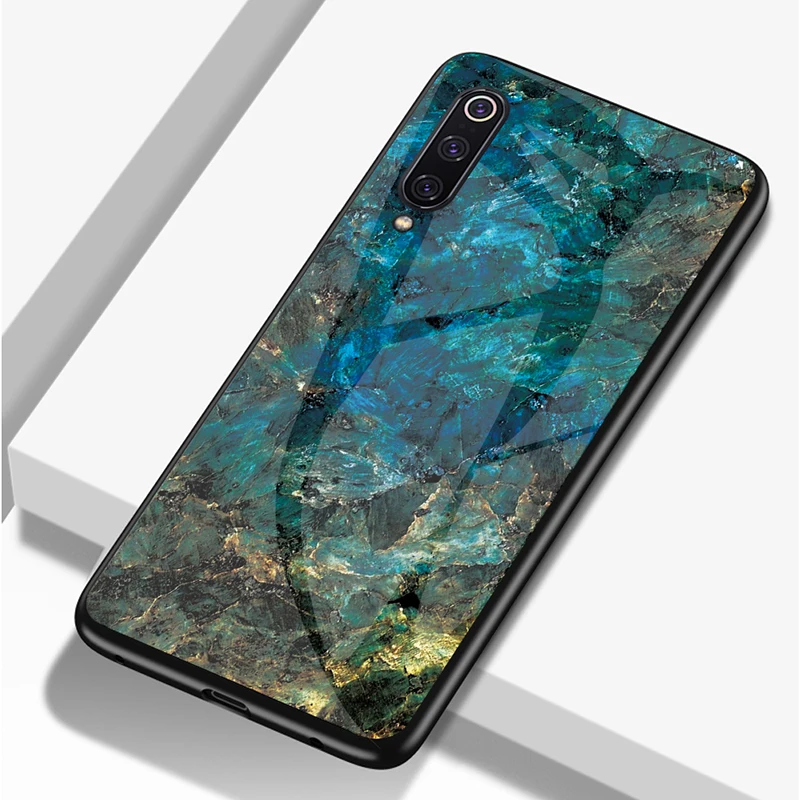 For Xiaomi Redmi Note 7 Marbled Tempered glass Luxury phone case Mi 9 Mi9 SE Mi8 8 Lite silicon Armor Back Case Cover | Мобильные
