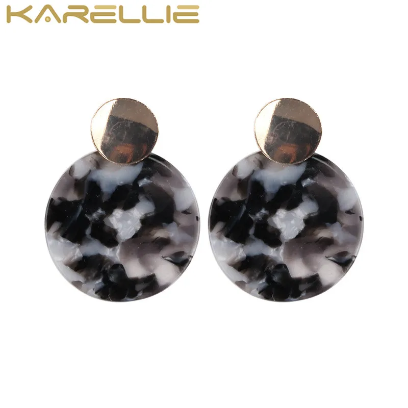 KARELLIE Для женщин Смола серьги стержня Мода заявление Boho Винтаж для