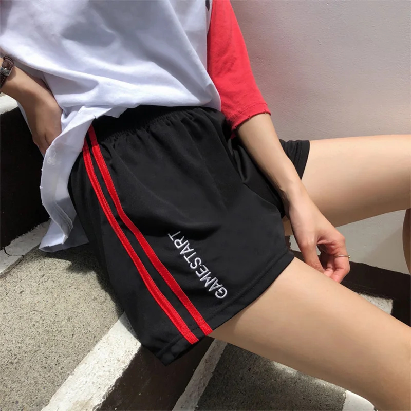 ZSIIBO 2019 летние новые женские спортивные брюки Harajuku повседневные Черные Лоскутные