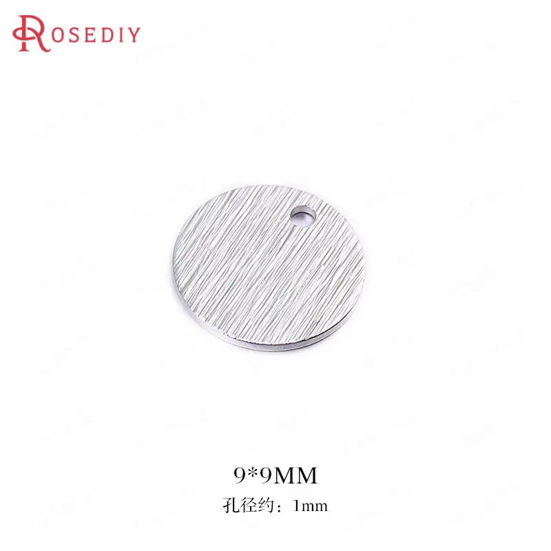 Platinum Color 33633) 20 шт 9 мм толщина 0,5 мм 24K золото цвет латунь полосатый круглые чармы-диски высокого качества Diy ювелирных изделий Аксессуары - Окраска металла: Platinum Color