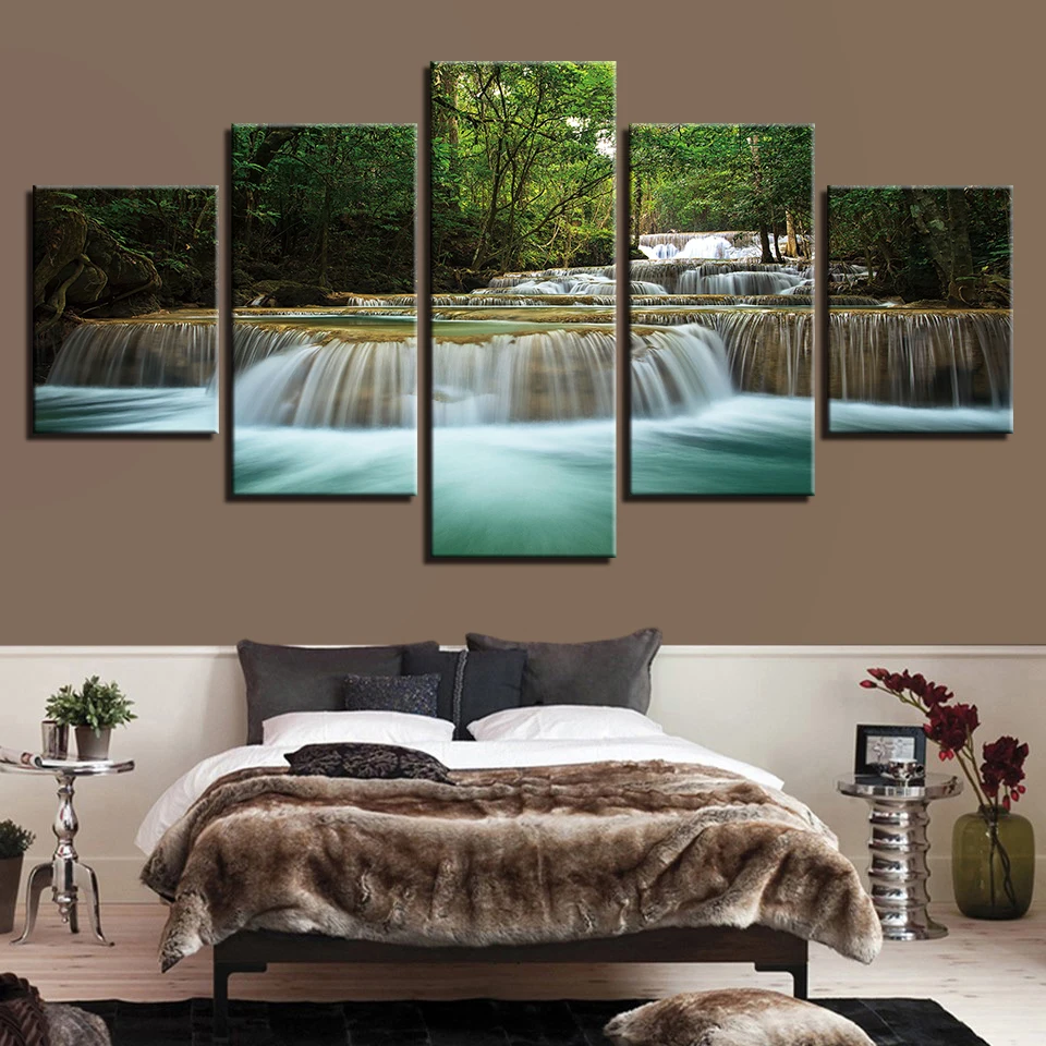 Пейзаж небо облако звезда горная река воздушный шар 5 шт. настенные картинки для