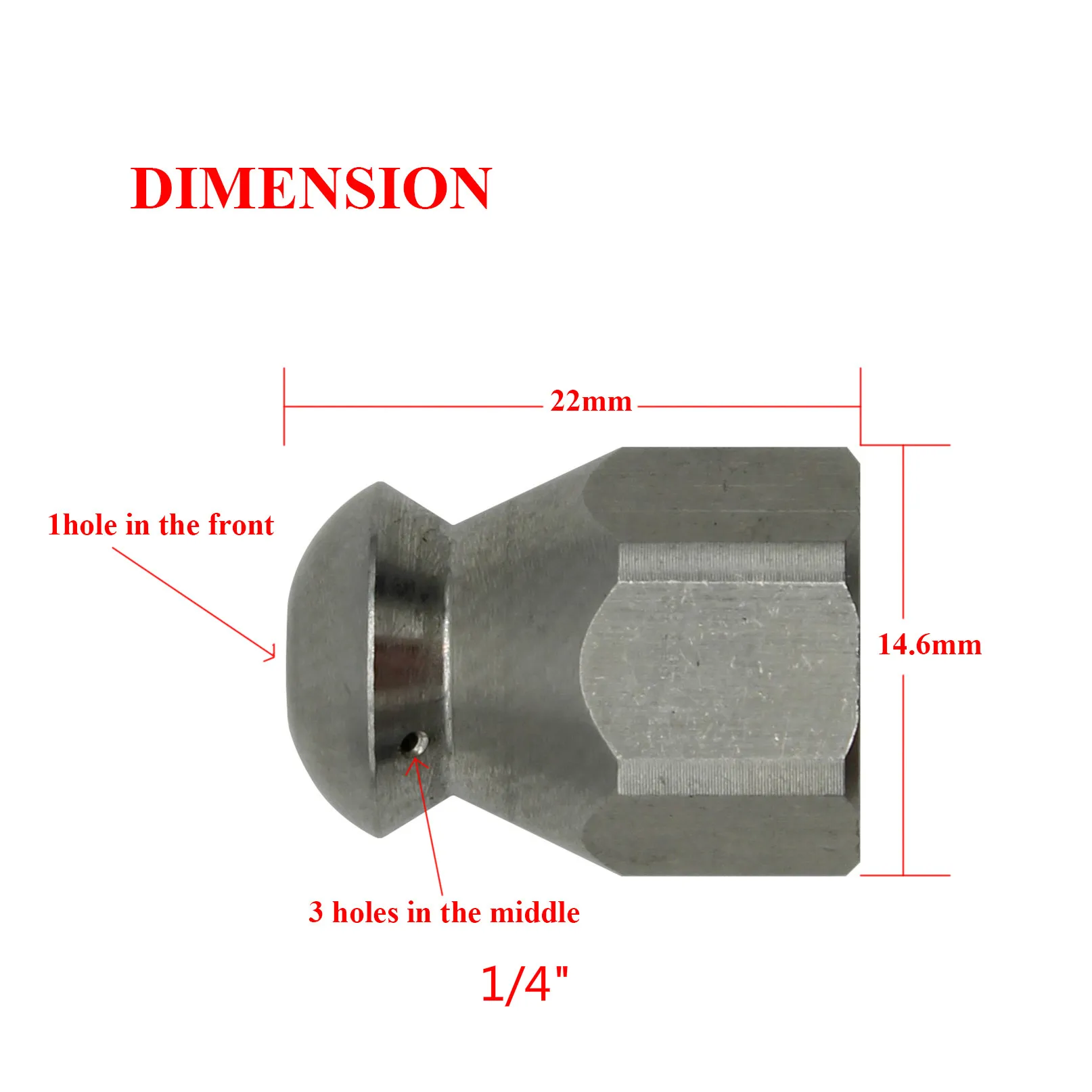 1/8 &quot1/4&quot 3/8 &quot1/2&quot Канализация сопло очистки канализационных труб моечная