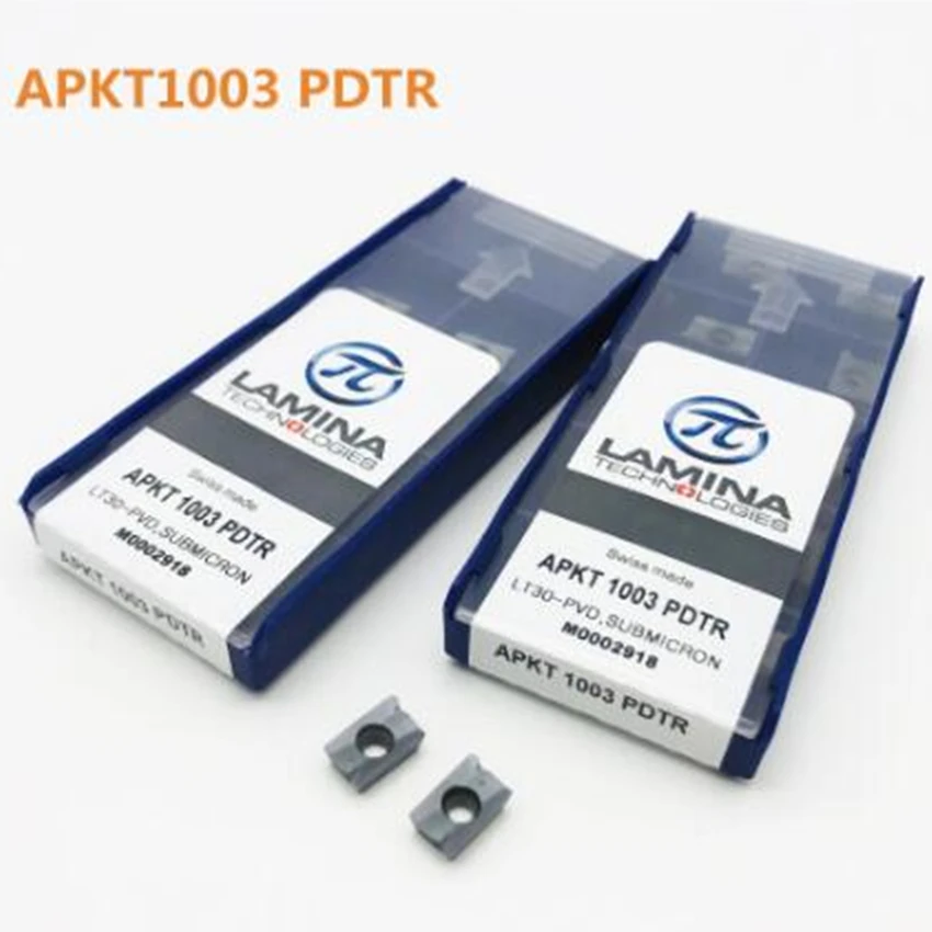 

LAMINA APKT1003PDTR LT30/APKT1604PDTR LT30 PVD coating CNC Milling Carbide inserts 10Pcs/Box Original New