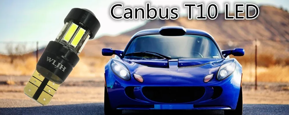 WLJH 2x Canbus T10 светодиодный W5W 5 Вт лампы для габаритных огней Габаритные огни для Skoda Superb Octavia A7 A5 2 Fabia Rapid Yeti