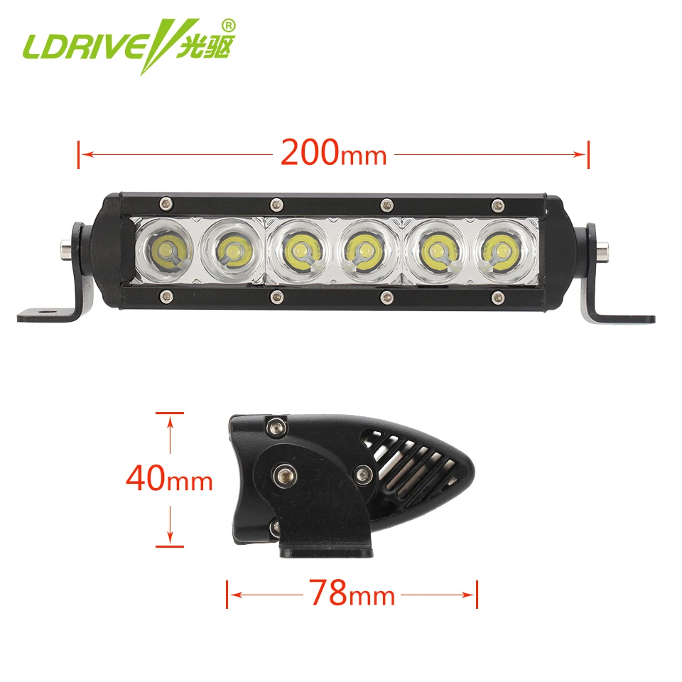 LDRIVE 8 &quot30 Вт КРИ чипы LED свет бар пятно/луч потока Светодиодный рабочий