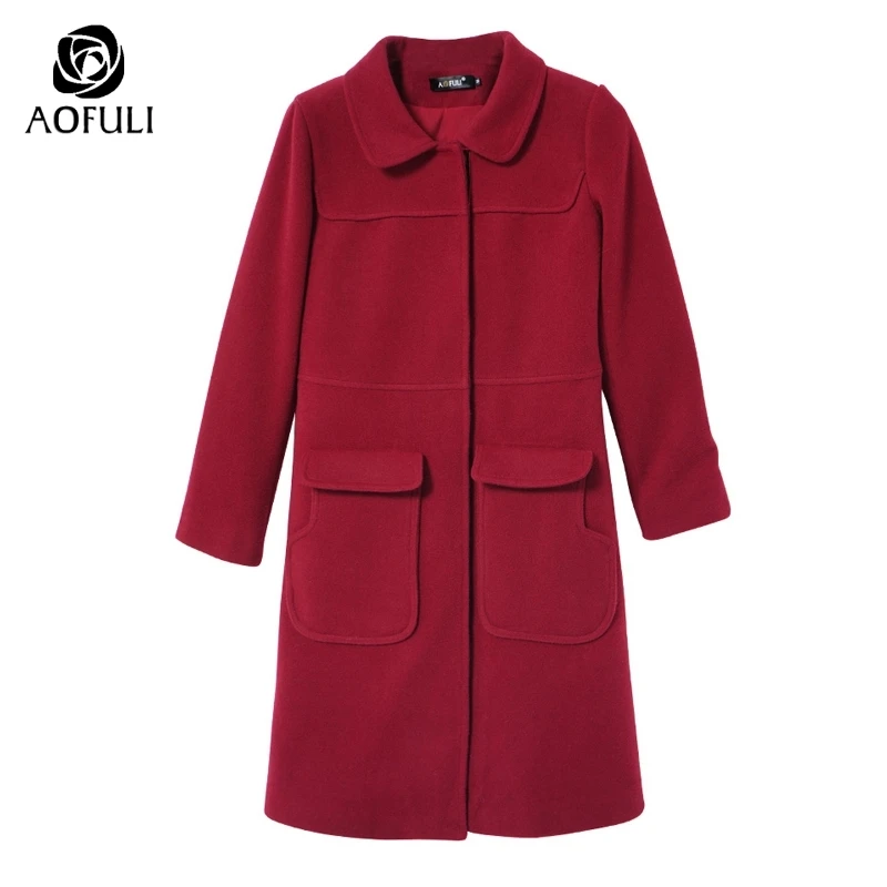 M/XL ~ 4XL однотонное женское флисовое Зимнее Пальто однобортное с длинным рукавом и