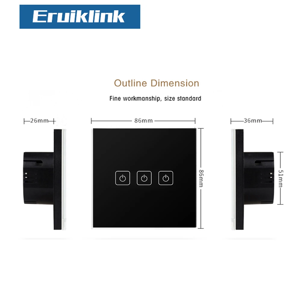 Eruiklink ЕС/Великобритания rf433 переключатель дистанционного управления Умный