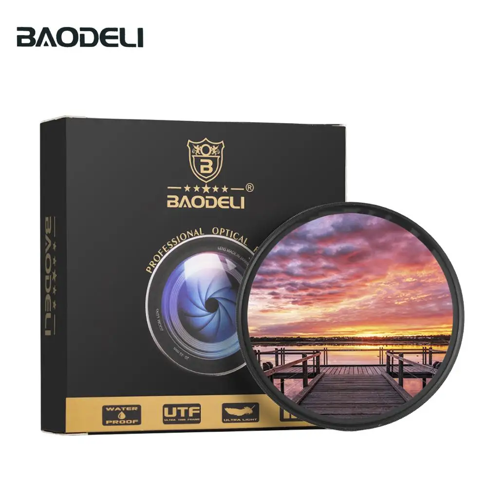 Фильтр для объектива камеры BAODELI серый градиентный фильтр Canon Nikon Sony A600 49 52 55 58 62 67 72