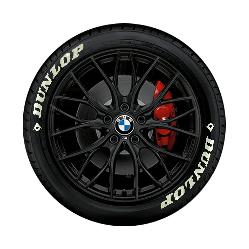 white 8 set Автомобильный тюнинг, Универсальный 3D логотип, наклейка на колесо шины, авто стиль мотоцикла, на заказ, забавное Спортивное украшение, наклейки - Название цвета: white 8 set