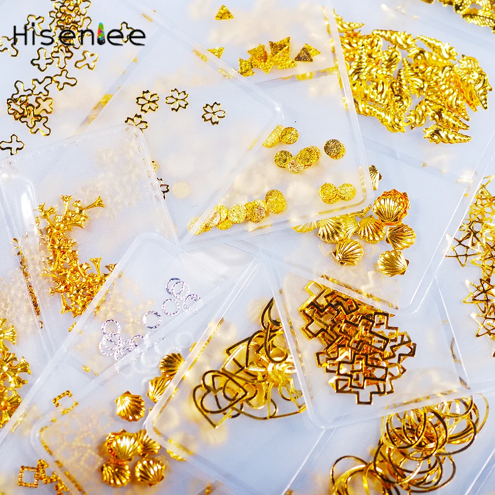 

Nail Art 3D Metal Coconut Starfish Seahorse Conch Turtle Shell Shape Rivet Accessory For DIY Nail Art Decoration