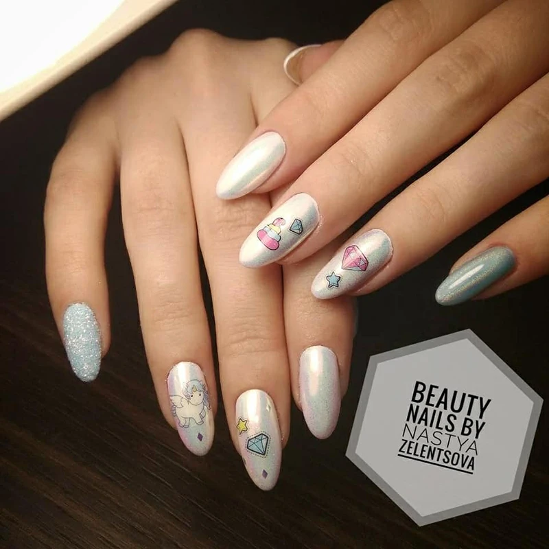 1Pc 3D Flower Nail Stickers Tropical Floral Bird Tips DIY Adhesive Transfer Decoration | Красота и здоровье