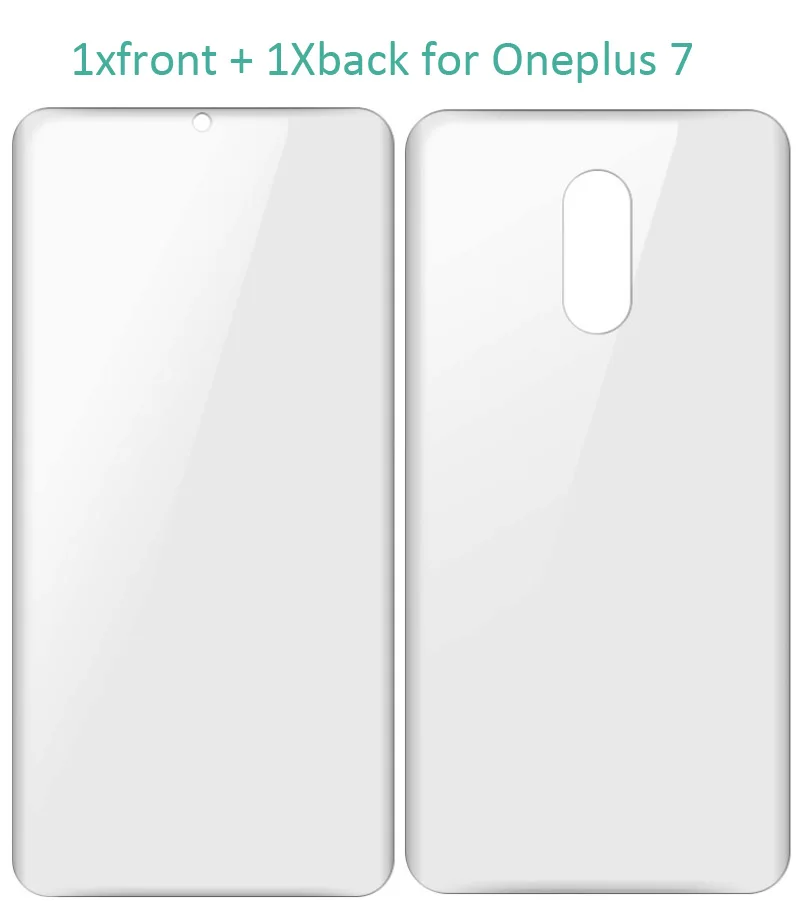 Imak Гидрогелевая пленка 3 III для Oneplus 7 Pro 6T 6 задняя Передняя Задняя Защитная Прозрачная Олеофобная пленка - Цвет: 1xfront 1xback