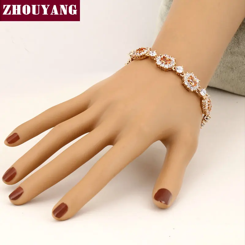 Classic Noble Rose Gold Color Bracelet Austrian Crystal Women Wedding Top Quality ZYH048 ZYH072 ZYH073 ZYH139 ZYH181 | Украшения и