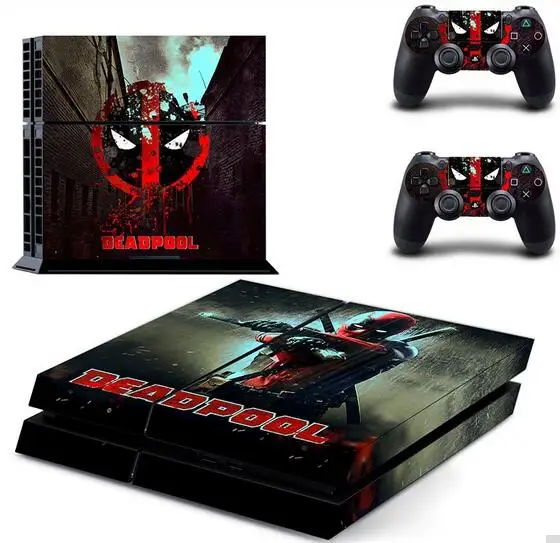 Marvel Deadpool PS4 стикер чехол для Sony Playstation 4 консоль и 2 контроллера аксессуары|case