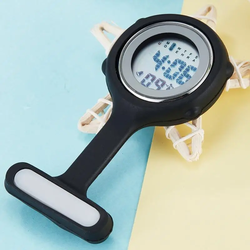 Nurse watch 2 Модные новые цифровые часы для медсестер Будильник Секундомер силиконовый медицинский лацкан Доктор Брошь карманные часы клип-в Кварцевые Fob часы для медсестры - Цвет: Nurse watch 2
