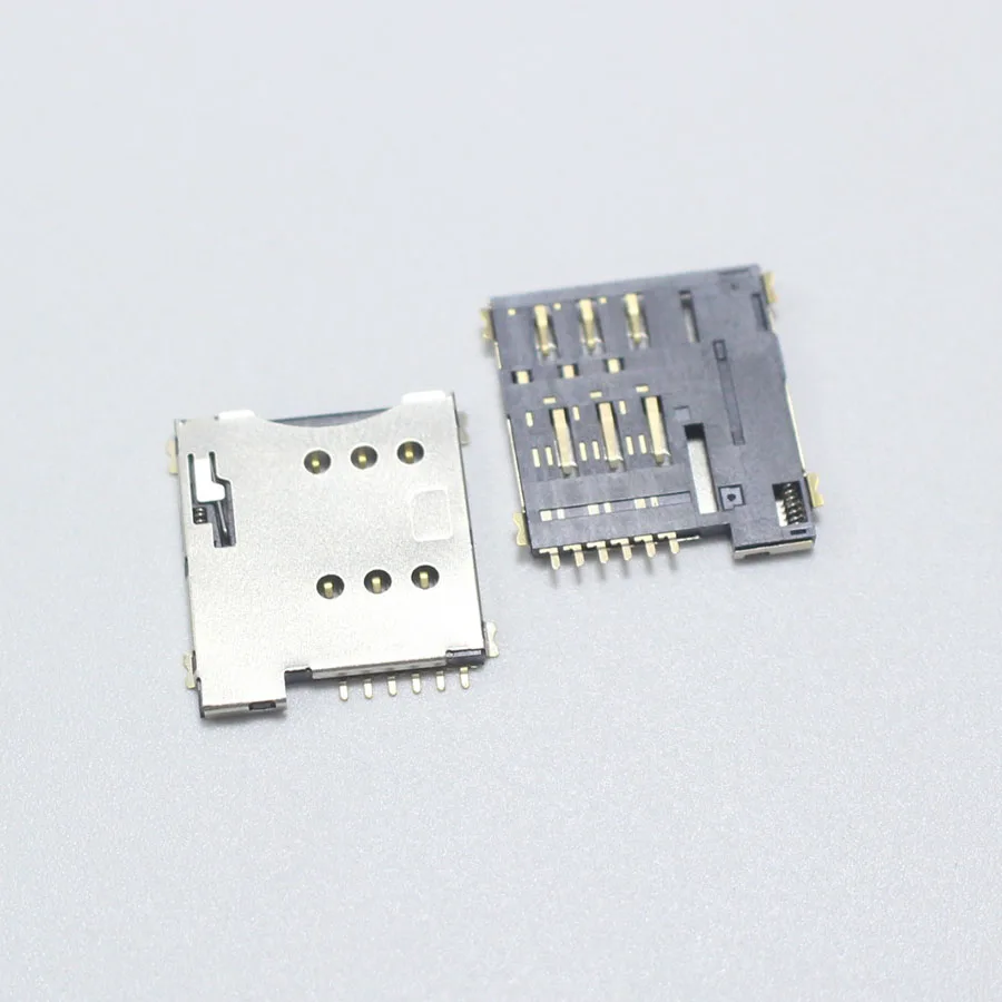 5 шт./лот разъем для sim карты Micro SIM 6P 6 контактный держатель памяти адаптер