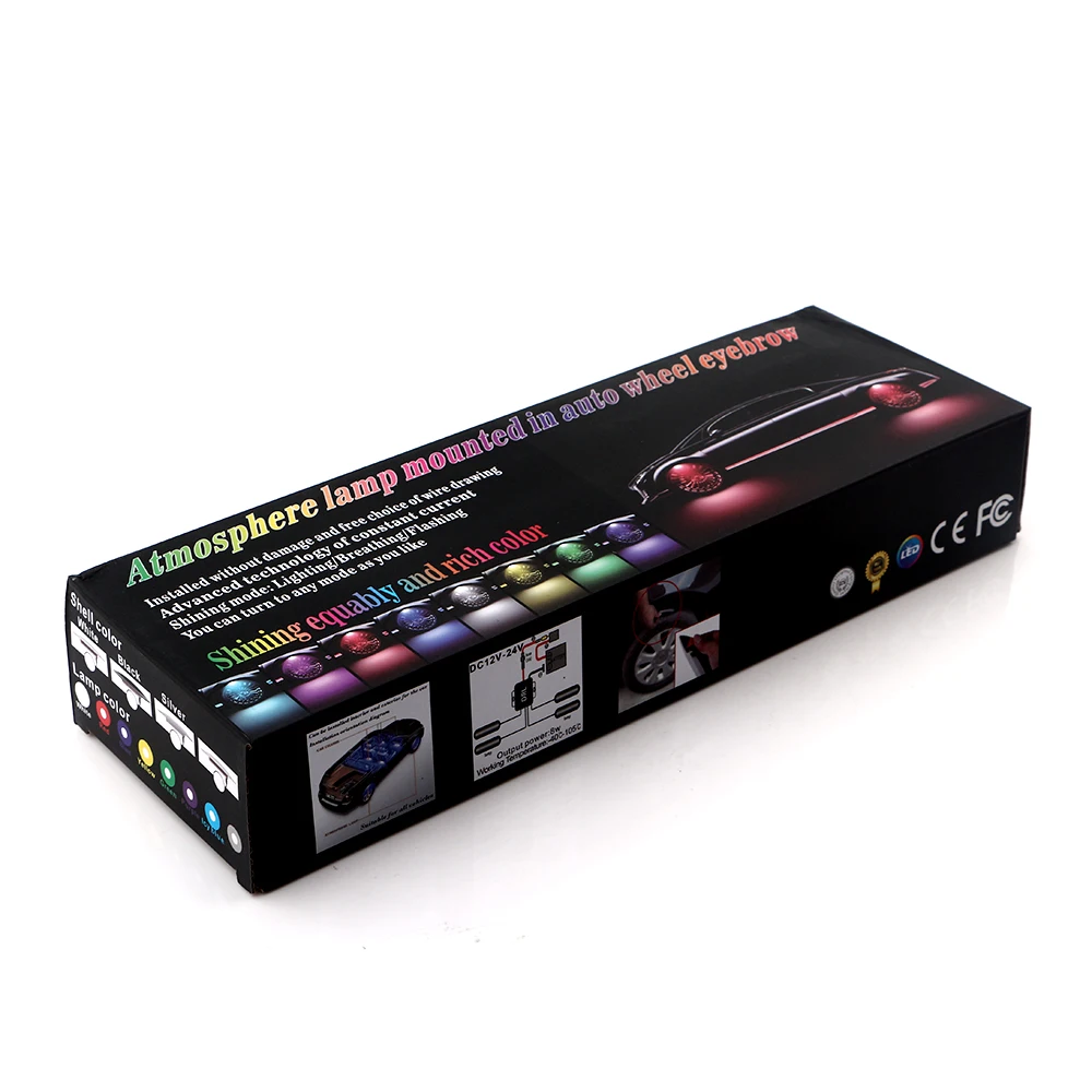 4 шт. один комплект 3 светильник ing модели RGB Led подсветка для колес автомобиля с