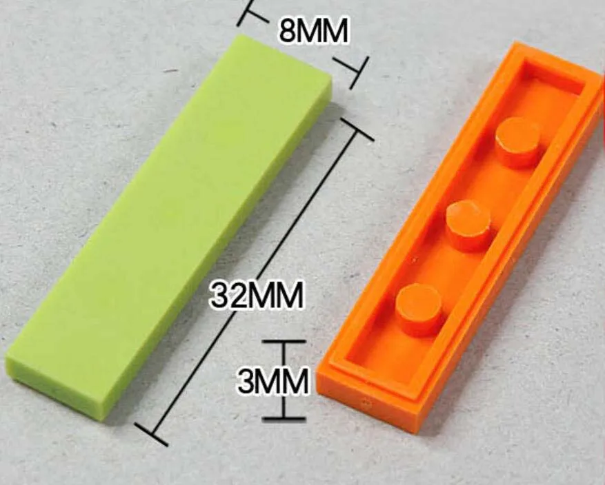 Детали для кирпича плоская плитка 1x4 DIY Блок игрушек совместимый с другими