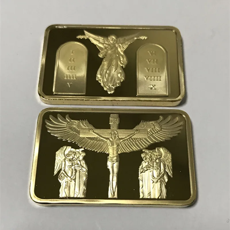 2 шт. позолоченные монеты с изображением Иисуса Христа страсти воскресенья